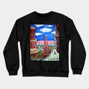 New Mexico Mountain Village Crewneck Sweatshirt